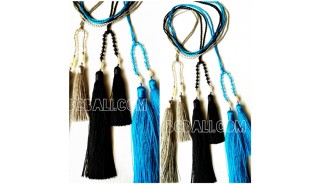 necklaces tassels beads crystal double pendant